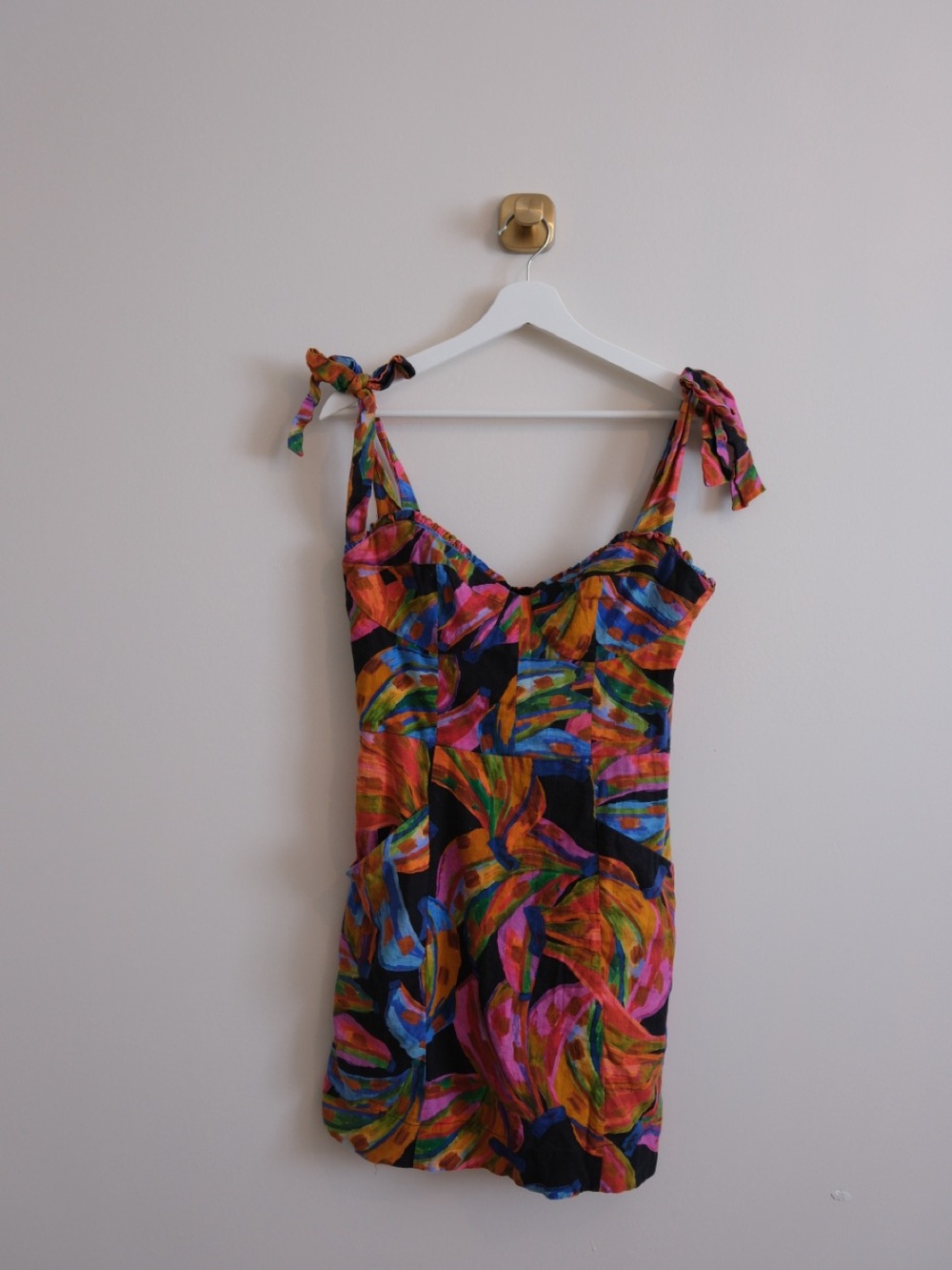 FARM Rio Rainbow Bananas Linen Blend Sundress - Picture 5 of 13